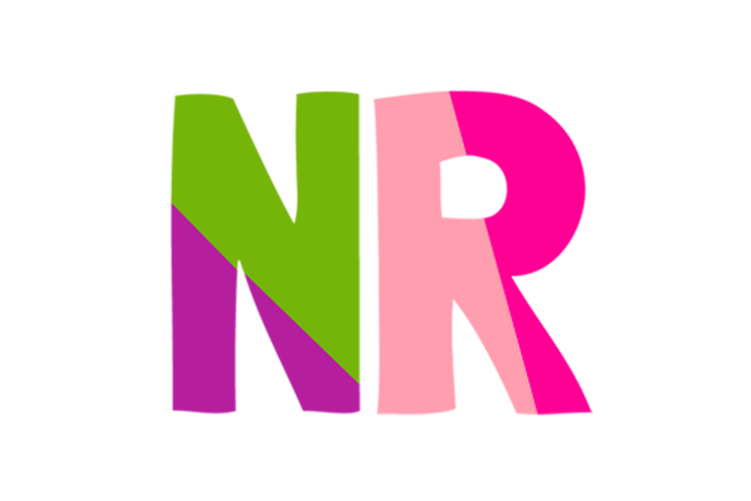 Värikkäät kirjainet N ja R.