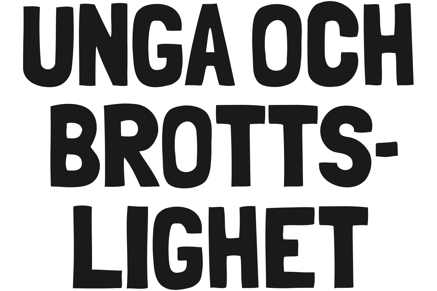 Färgglad texten där det står 