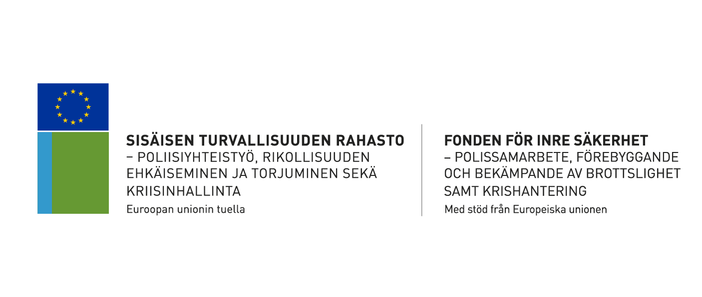 Fonden för inre säkerhet - polissamarbete, förebyggande och bekämpande av brottslighet samt krishantering - EU-logotyp.