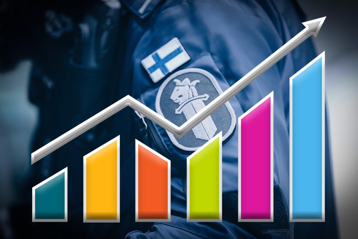 Kuvituskuva, jossa tilastograafi.