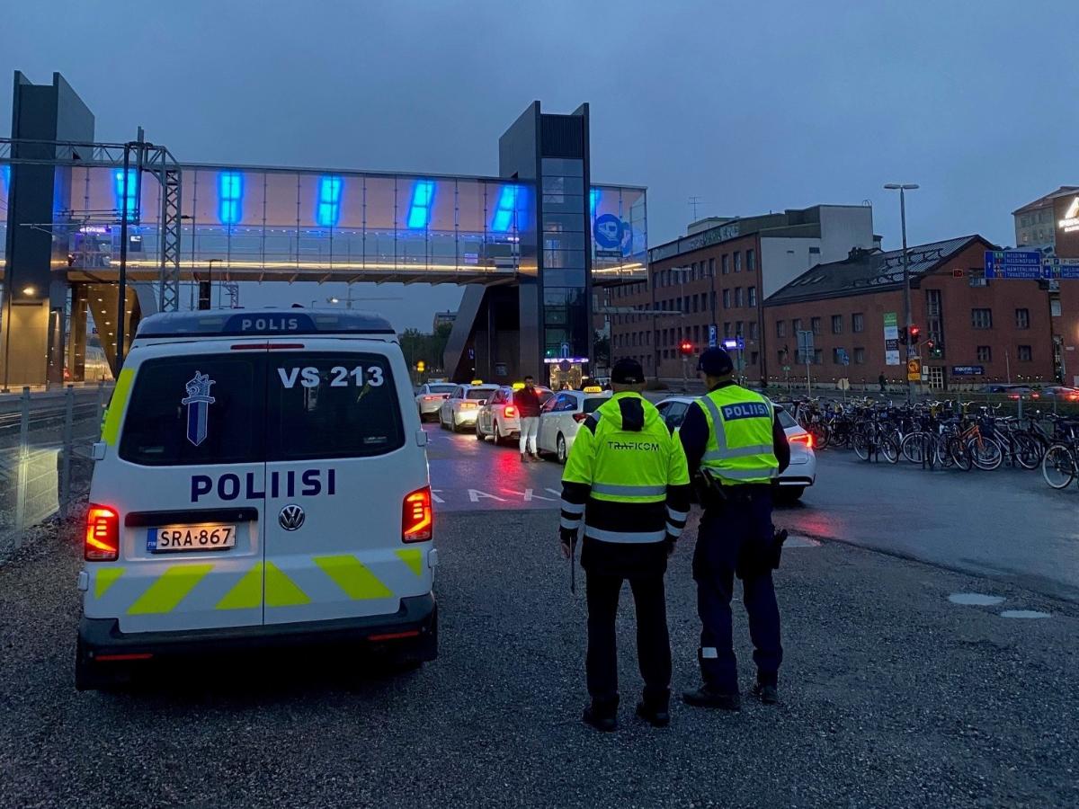 Taksivalvontaa tehtiin perjantaina 29. elokuuta 2025 Turussa.