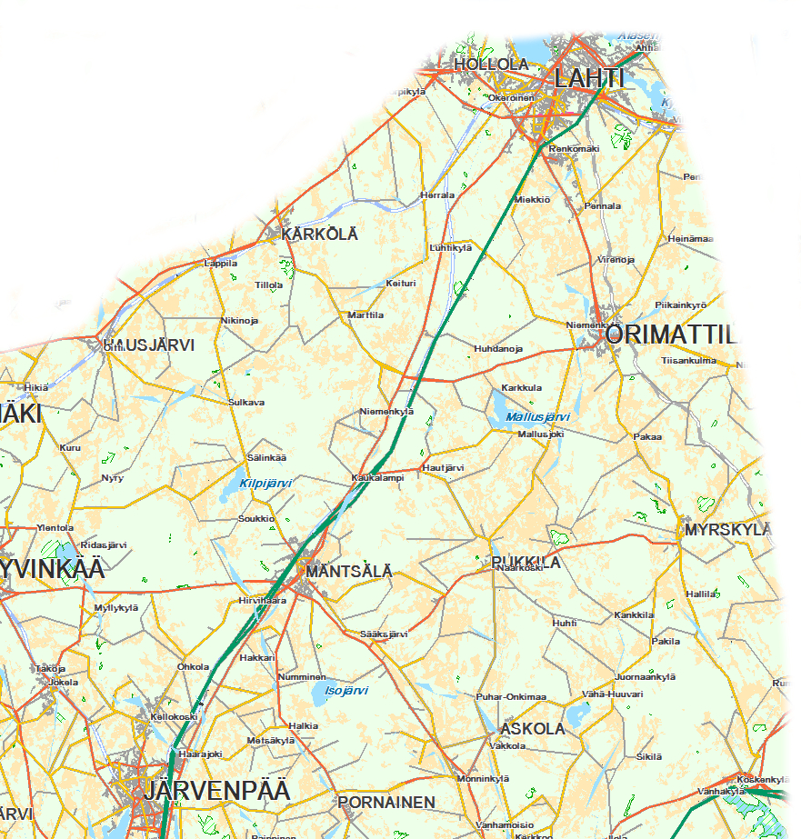 Volvo XC60 on esitutkinnassa esille tulleiden tietojen mukaan hylätty alueelle joka rajoituu etelä-pohjoissuunnassa välille Lahti-Järvenpää sekä itä-länsisuunnassa välille Orimattila-Kärkölä.