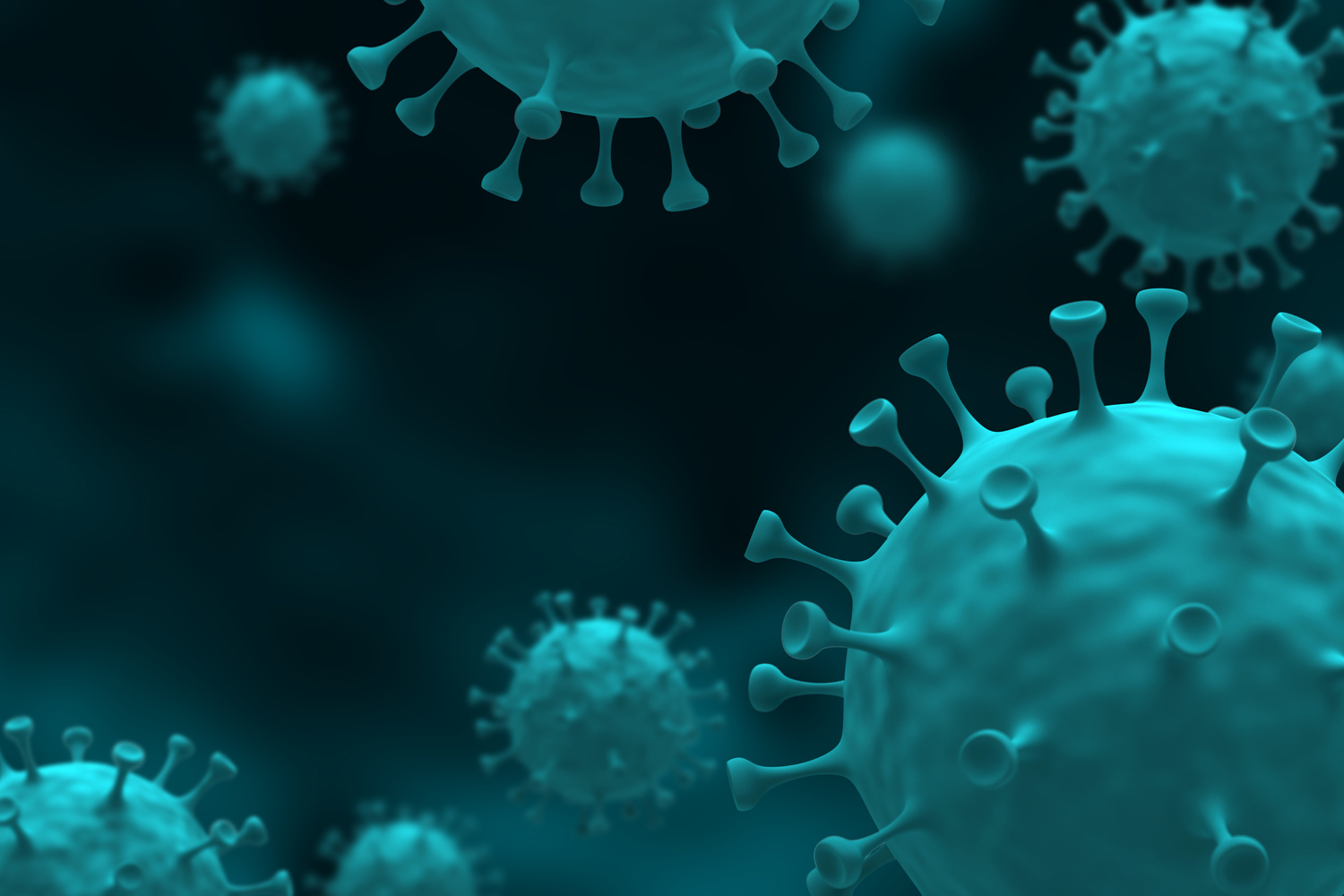  Graphic image of a coronavirus.